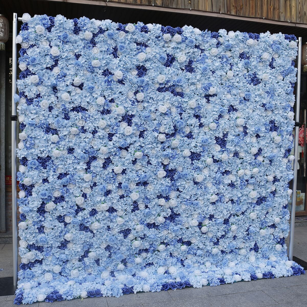 New Design Blue Flower Wall For Wedding Photography Backdrop Special Event Party Boutique Shop Arrangement Decor Floral Panels 40x60cm
