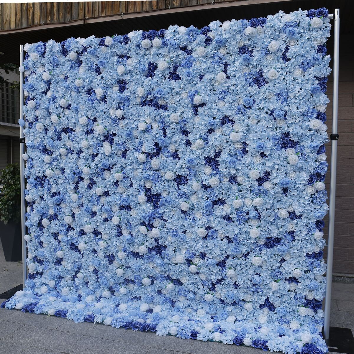 New Design Blue Flower Wall For Wedding Photography Backdrop Special Event Party Boutique Shop Arrangement Decor Floral Panels 40x60cm