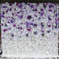 3D Romantic Purple Gradual Floral Wall For Wedding Arrangement Event Salon Party Photography Backdrop Fabric Rolling Up Curtain Fabric Cloth