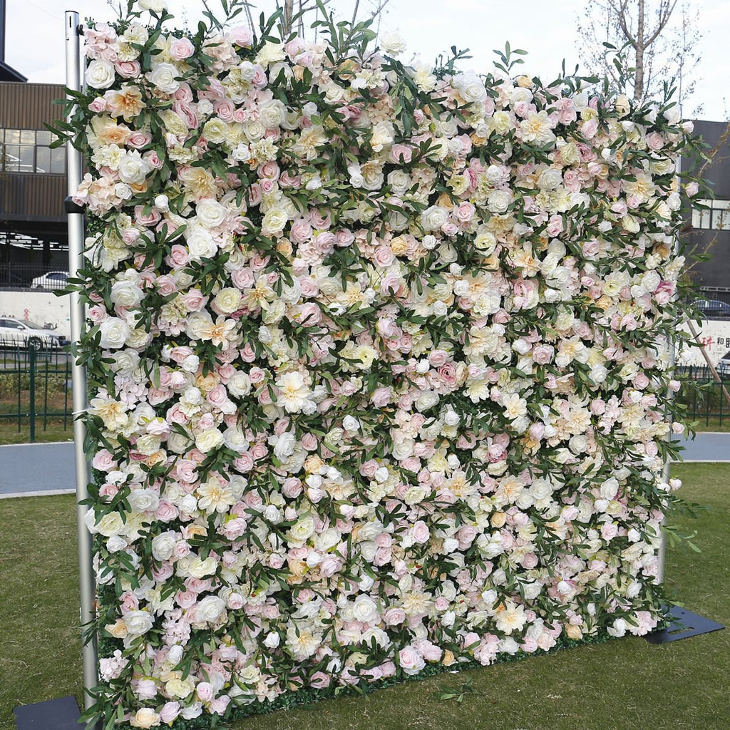 New Arrival Artifical Flower Wall For Wedding Arrangement Event Salon Party Photography Backdrop Fabric Rolling Up Curtain Fabric Cloth