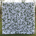 White Flower Wall for Wedding Photography Backdrop Artificial Simulation Rose Wall for Special Event Party Decor Panels