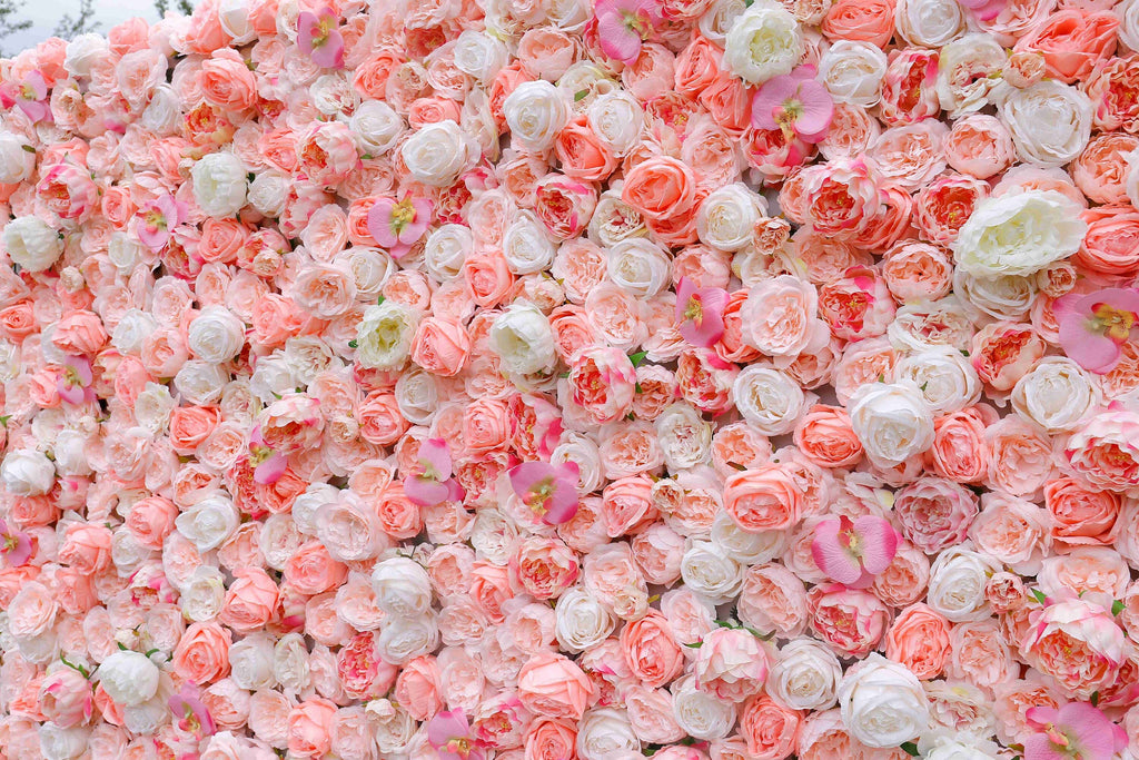 Popular Champagne Pink Flower Wall Wedding Photography Backdrop Special Event Party Boutique Shop Arrangement Decor Floral Panels 40x60cm