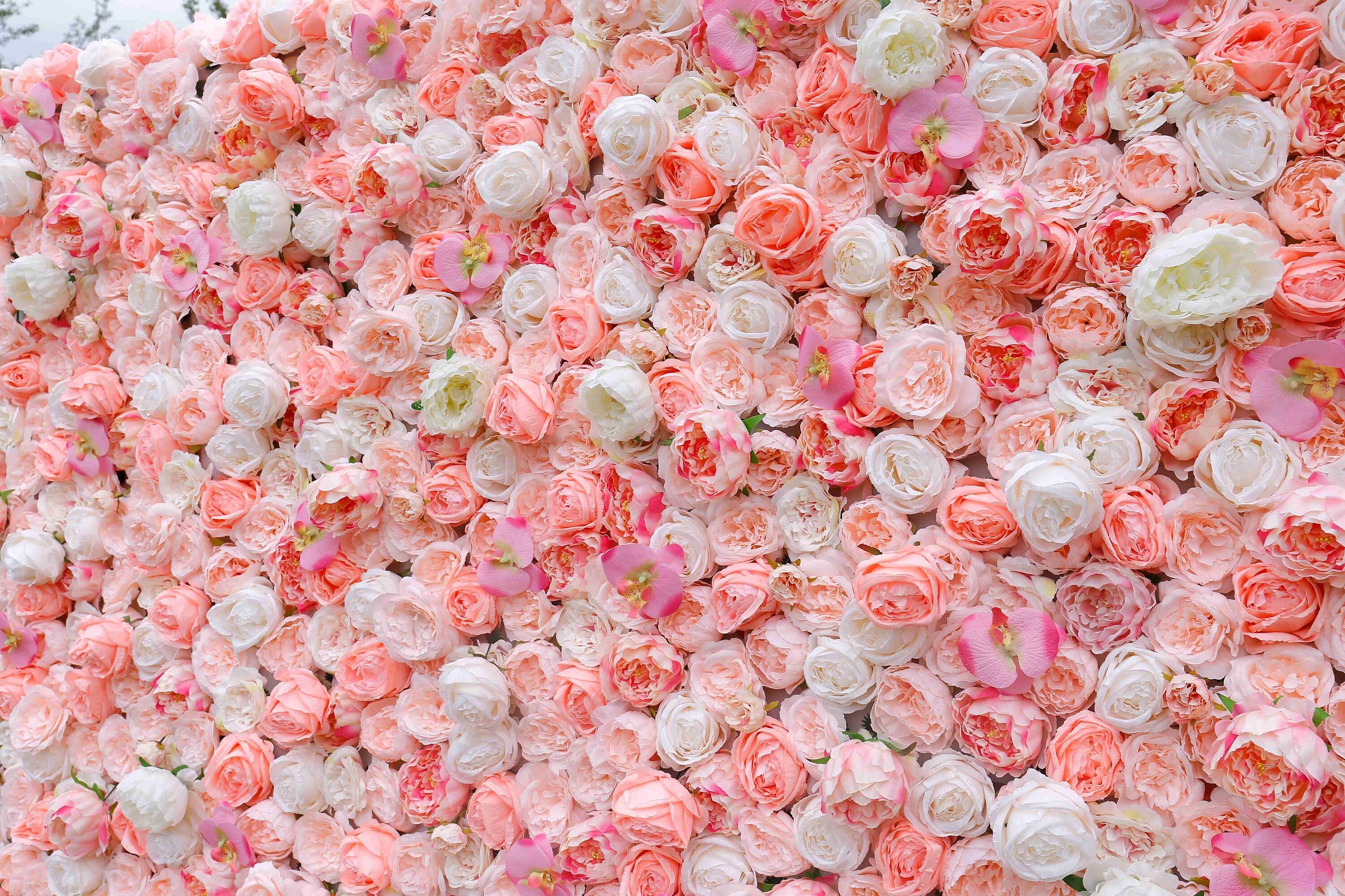 Popular Champagne Pink Flower Wall Wedding Photography Backdrop Special Event Party Boutique Shop Arrangement Decor Floral Panels 40x60cm