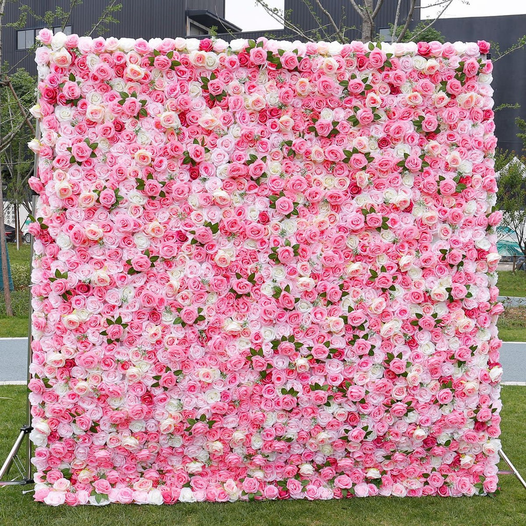 Spring Pink Flower Wall Wedding Photography Backdrop Special Event Party Boutique Shop Arrangement Decor Floral Panels