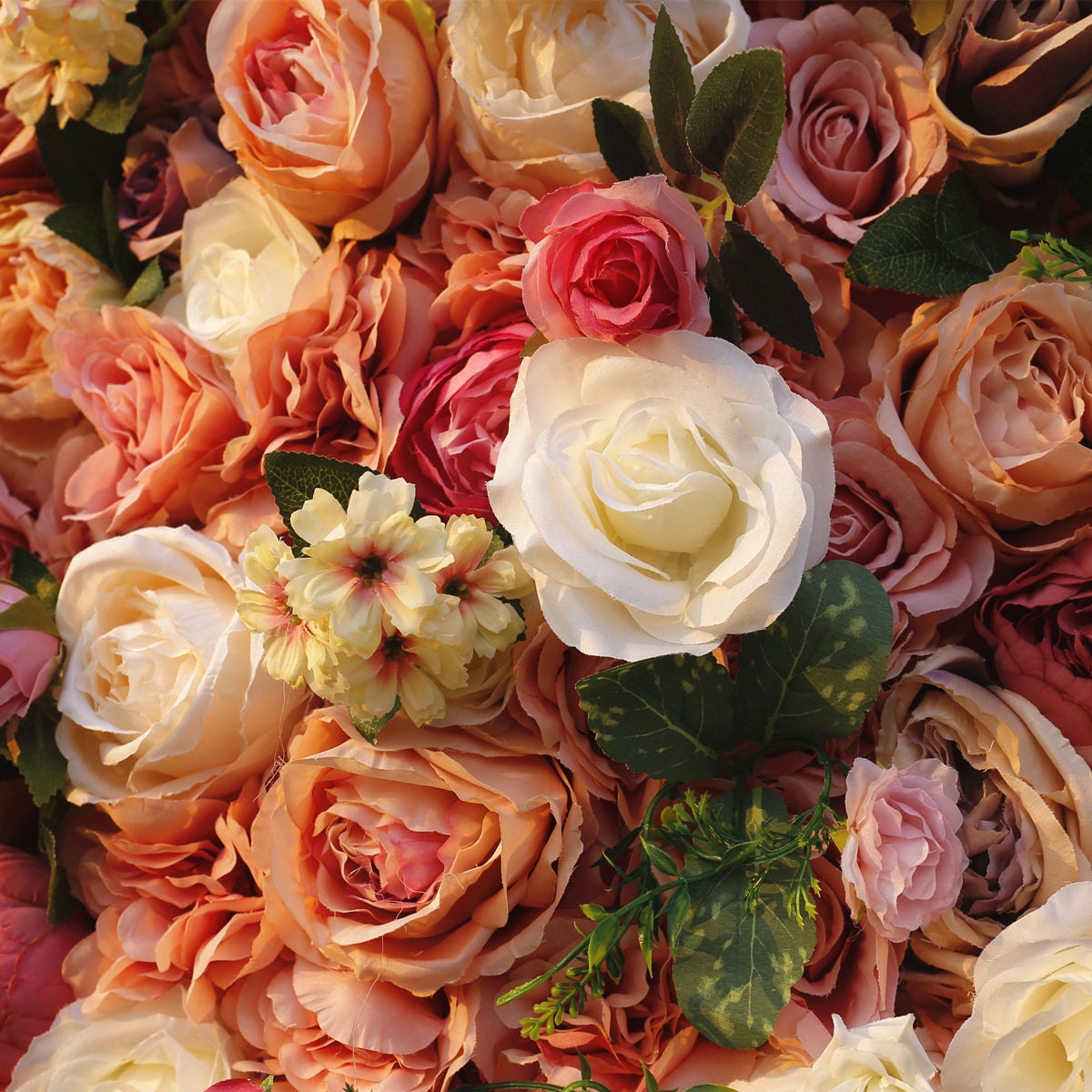 Floral Wall for Wedding Arrangement Fake Flower Wall For Photography Backdrop Bridal Shower Event Salon Party Decor Panels 15.75"x23.62"