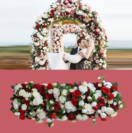 Flower garland, Floral arch,Wedding flower arch, Wedding garland, Chuppah flowers, wedding arbor,table Center piece 1m