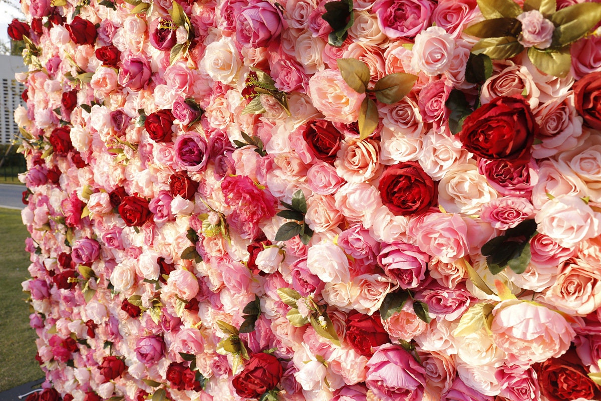 Floral Wall For Wedding Arrangement Fake Flower Wall Backdrop Bridal Shower Event Salon Party Photography Panel