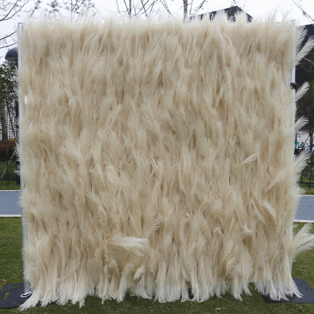 Artifical Simulated Reed Wall Puwei Pampas Grass Wall For Event Salon Party Photography Backdrop Fabric Rolling Up Curtain Fabric Cloth