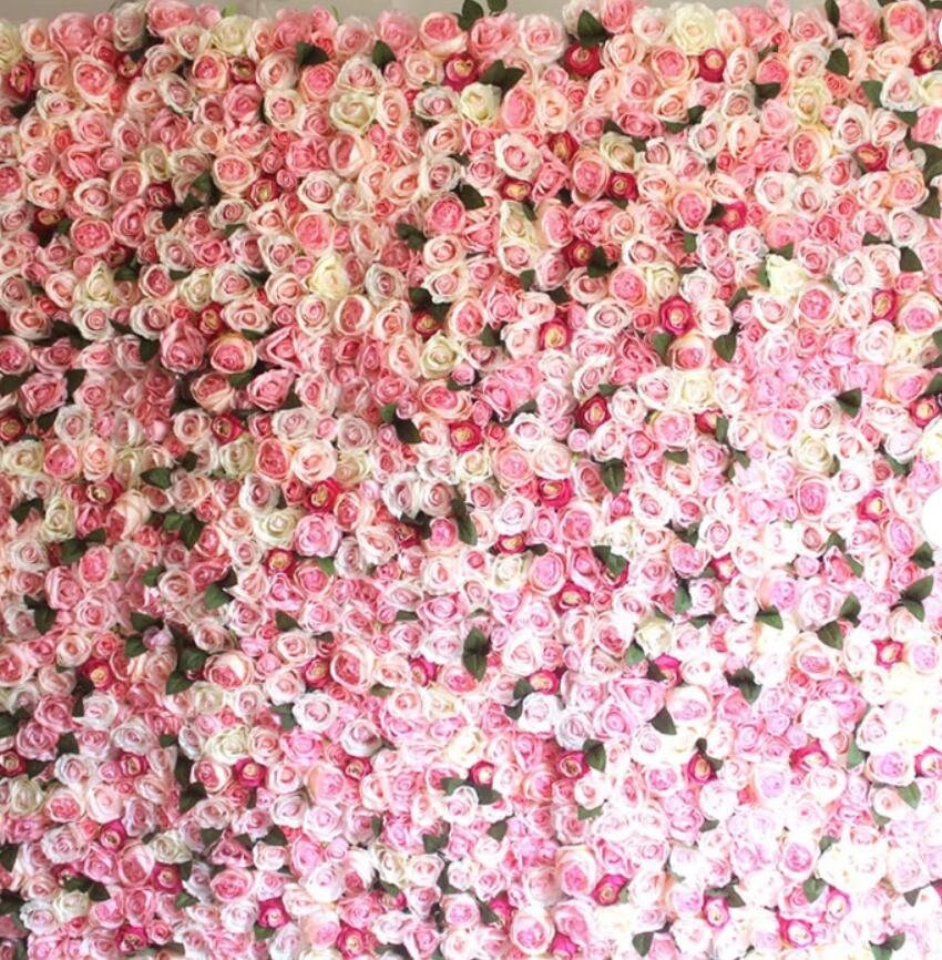 Artifical  Flower Wall For Wedding Backdrop Arrangement Decor Bridal Shower Photography Boutique Shop Decor Floral Panels 15.75 x23.62inch