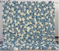 Grey Blue Flower Wall For Wedding Arrangement Event Salon Party Photography Backdrop Fabric Rolling Up Curtain Fabric Cloth