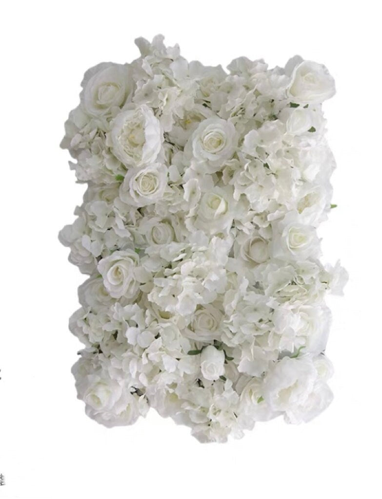 White Wedding Flower Wall  Photography Backdrop Special Event Party Boutique Shop Arrangement Decor Floral Panels