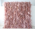 New Design Misty Smog Pampas Wall For Wedding Arrangement Event Salon Party Photography Backdrop Fabric Rolling Up Curtain Fabric Cloth