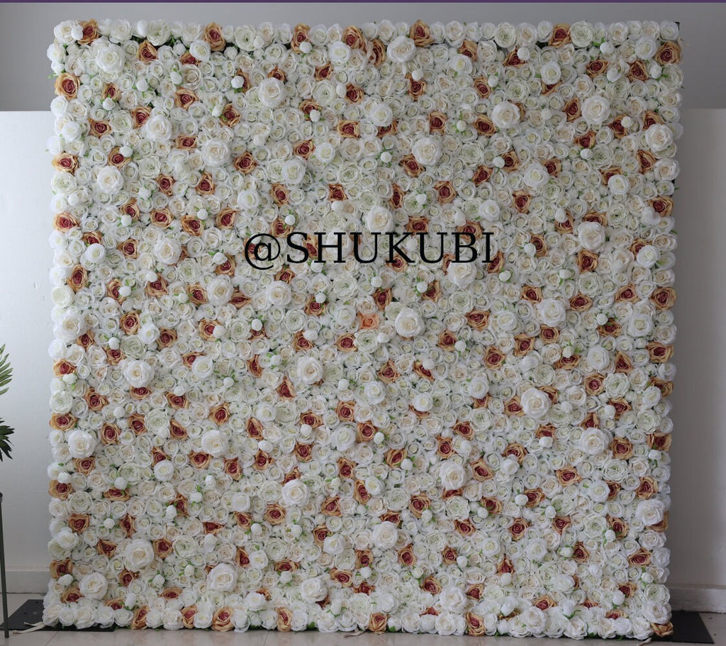 High Quality Flowers Wall  For Wedding Arrangement Event Salon Party Photography Backdrop Fabric Rolling Up Curtain Fabric Cloth