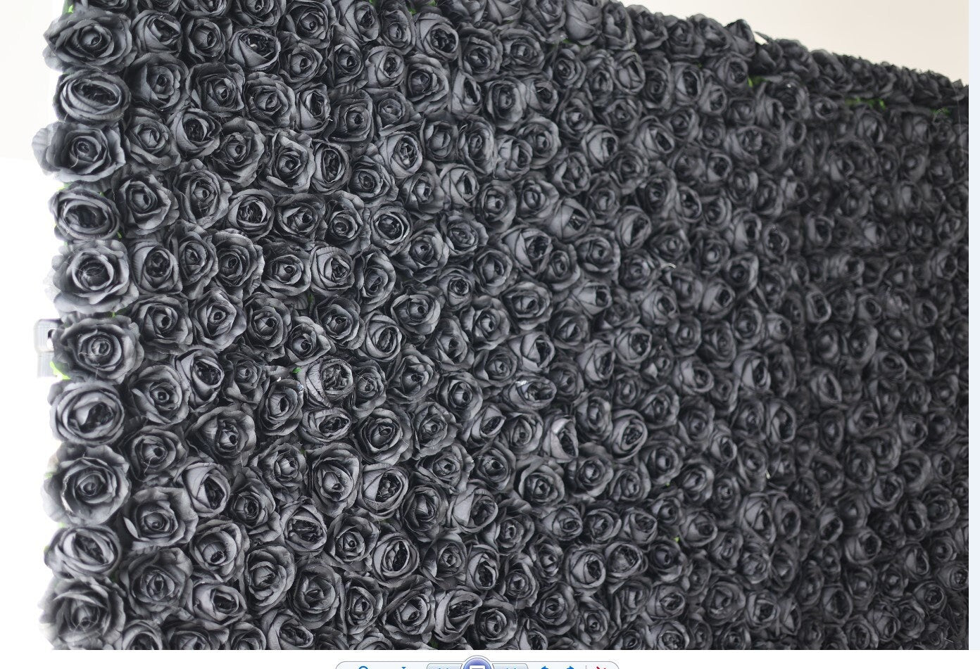 Full Black Flower Wall For Wedding Arrangement Event Salon Party Photography Backdrop Fabric Rolling Up Curtain Fabric Cloth