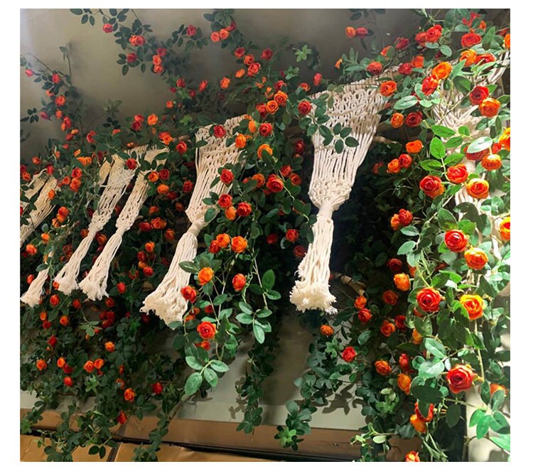Artifical Simulation Rose Bud Rattan 1.75m/69"  For Home Garden Decor Florals Outdoor Wedding Special Event Arrangement Arch Decor