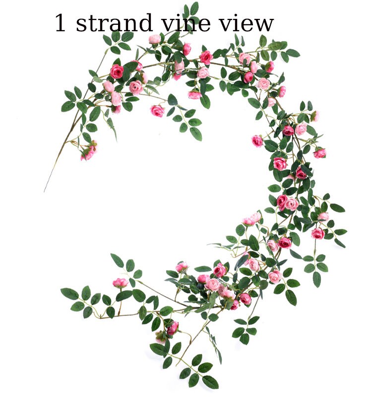 Artifical Simulation Rose Bud Rattan 1.75m/69"  For Home Garden Decor Florals Outdoor Wedding Special Event Arrangement Arch Decor