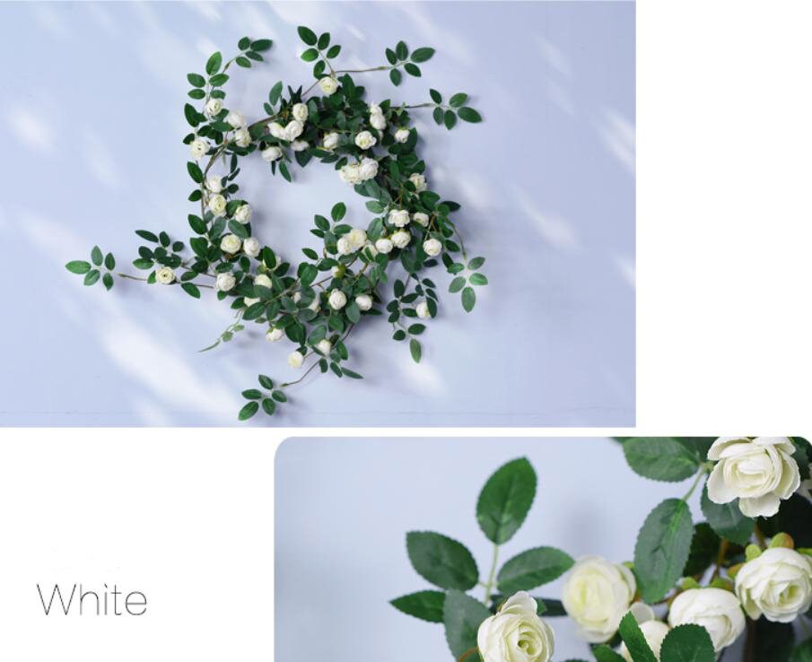 Artifical Simulation Rose Bud Rattan 1.75m/69"  For Home Garden Decor Florals Outdoor Wedding Special Event Arrangement Arch Decor