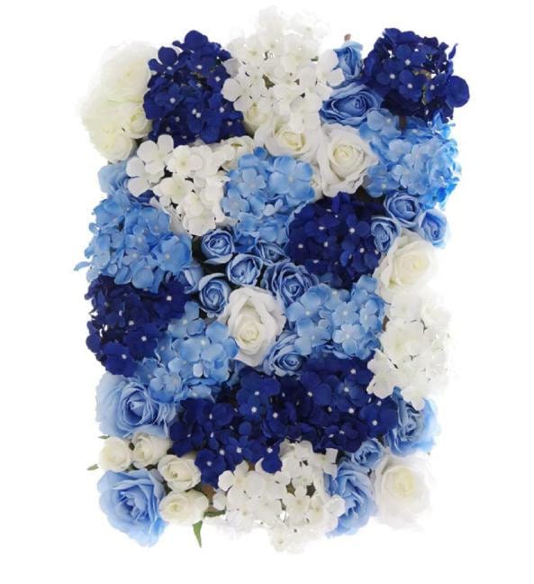 Navy Blue Silk Hydrangea Roses Flower Wall For Wedding Photography Backdrop Special Event Arrangement Decor Floral Panels 40*60cm