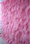 Pink Feather Wall For Wedding Arrangement Anniversary Salon Party Photography Backdrop Fabric Rolling Up Curtain Cloth