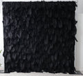 Black Feather Wall For Wedding Arrangement Anniversary Salon Party Photography Backdrop Fabric Rolling Up Curtain Cloth