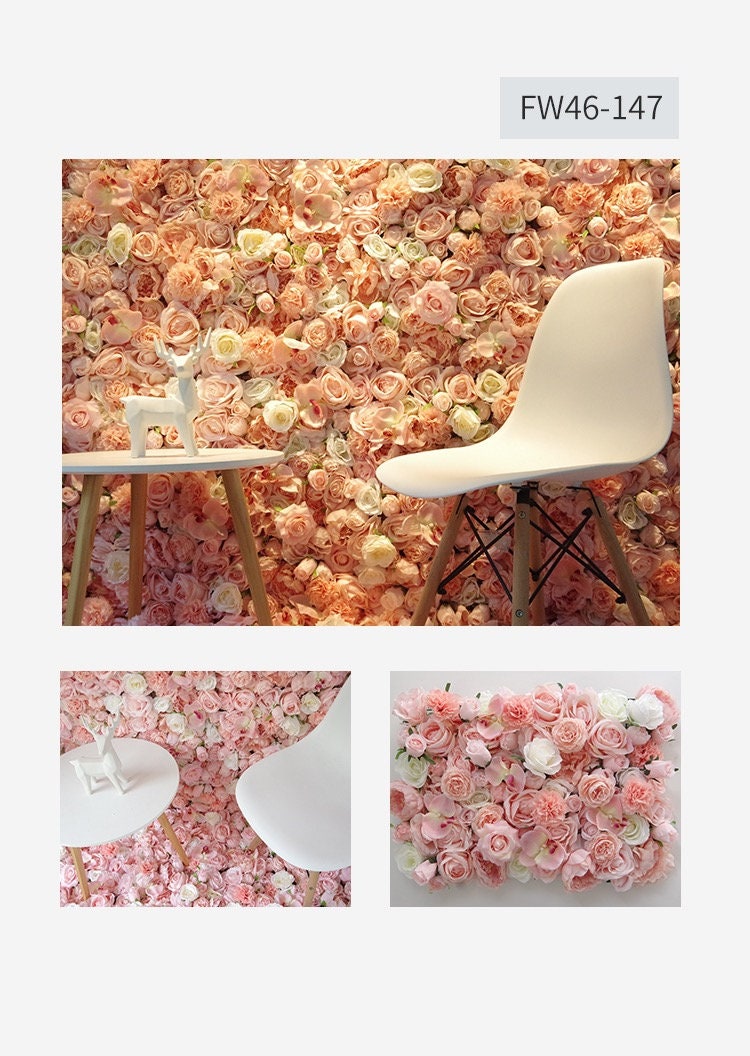 Artifical Simulation Brush Pink Flower Wall For Wedding Photography Backdrop Special Event Arrangement Decor Floral Panels