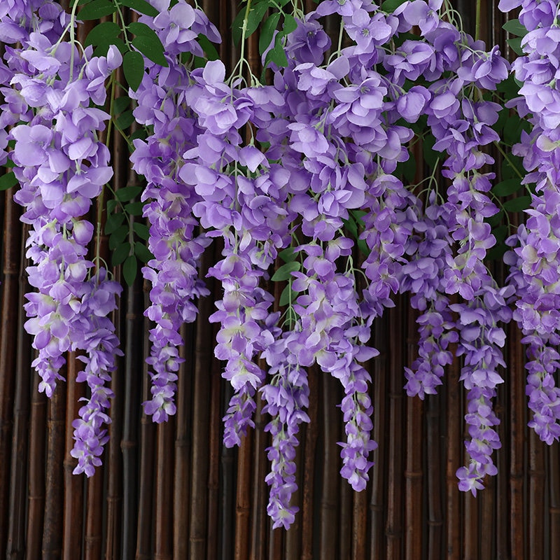 Artifical Simulate the giant wisteria flower of Abreu  Vine Garland Hanging Flowers For Outdoor Wedding Ceremony Arch Floral Decoration