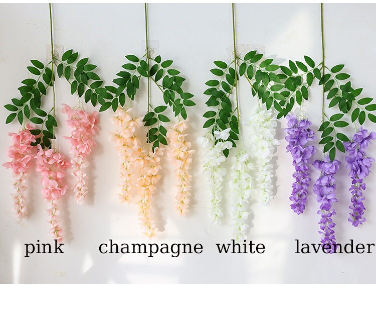Artifical Simulate the giant wisteria flower of Abreu  Vine Garland Hanging Flowers For Outdoor Wedding Ceremony Arch Floral Decoration