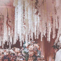 10 pcs Artifical Simulation Wisteria Garland Hanging Flowers For Outdoor Wedding Ceremony Decor Wisteria Vine Arch Decor Length 2m/78.7"
