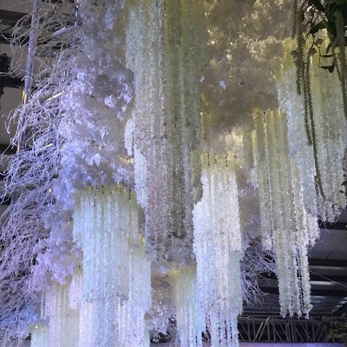 10 pcs Artifical Simulation Wisteria Garland Hanging Flowers For Outdoor Wedding Ceremony Decor Wisteria Vine Arch Decor Length 2m/78.7"