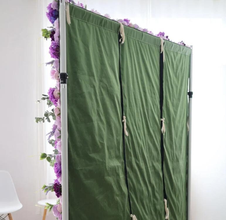 3D Champagne Flower Wall For Wedding Arrangement Event Salon Party Photography Backdrop Fabric Rolling Up Curtain Fabric Cloth