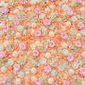 Candy Orange Wedding Floral Wall Artifical Simulation Silk Flower Wall  Baby Shower Special Event Backdrop Floral Panel 40*60cm
