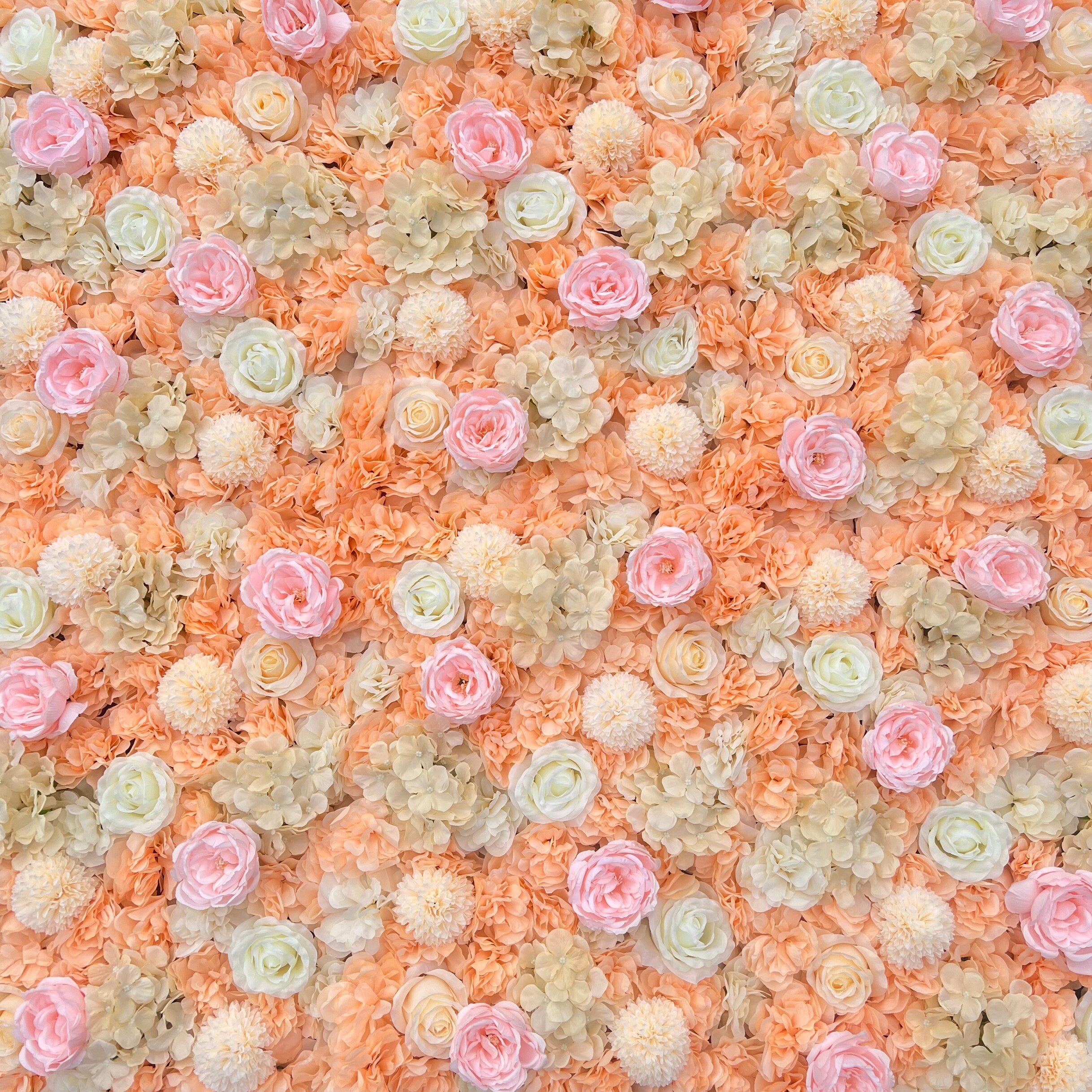 Candy Orange Wedding Floral Wall Artifical Simulation Silk Flower Wall  Baby Shower Special Event Backdrop Floral Panel 40*60cm