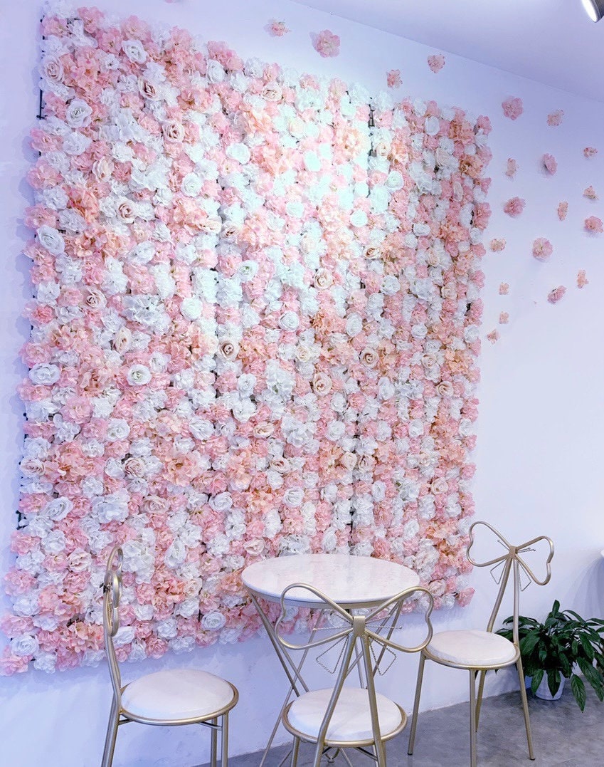 4 PCS/1 Square Meter Artifical Silk  Rose Hydrangea Flower Walls  Wedding Backdrops For Romantic Wedding Photography Panels 40*60cm