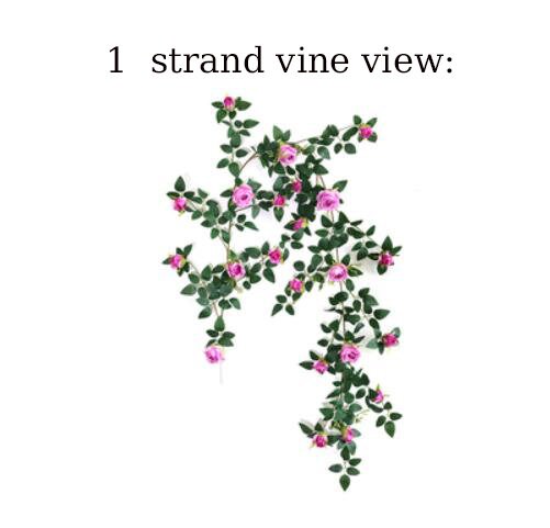 New Arrival 1.75m/69" Artifical Simulation Rose Rattan For Home Garden Decor Florals Outdoor Wedding Special Event Arrangement Arch Decor