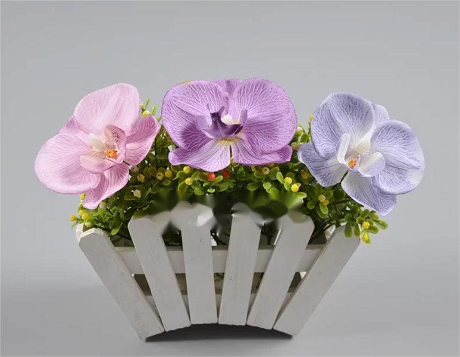 30 Heads Artificial Simulation Butterfly flower Radiant Orchids Phalaenopsis Orchid Fabric  Butterfly Wedding DIY Decor Accessory Flowers