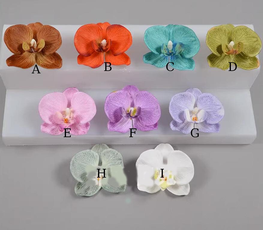 30 Heads Artificial Simulation Butterfly flower Radiant Orchids Phalaenopsis Orchid Fabric  Butterfly Wedding DIY Decor Accessory Flowers