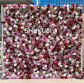 Summer Romantic Flower Wall For Wedding Arrangement Event Salon Party Photography Backdrop Fabric Rolling Up Curtain Fabric Cloth