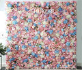 Baby Pink Blue Flower Wall  Wall For Wedding Arrangement Event Salon Party Photography Backdrop Fabric Rolling Up Curtain Fabric Cloth