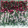 New Design Rose Green Plant Vine Wall For Wedding Arrangement Event Salon Party Photography Backdrop Fabric Rolling Up Curtain Fabric Cloth