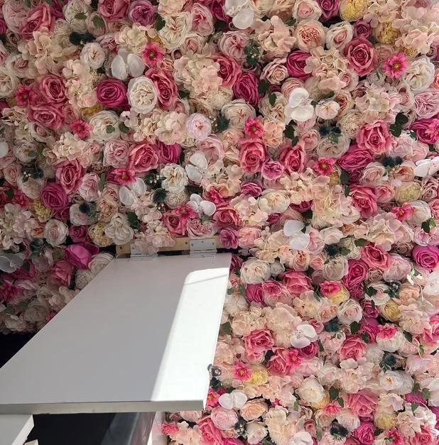 pink Rose Flower Wall For Romantic Photography Backdrop Bridal Shower Special Event Arrangement Decor Floral Panels 40x60cm