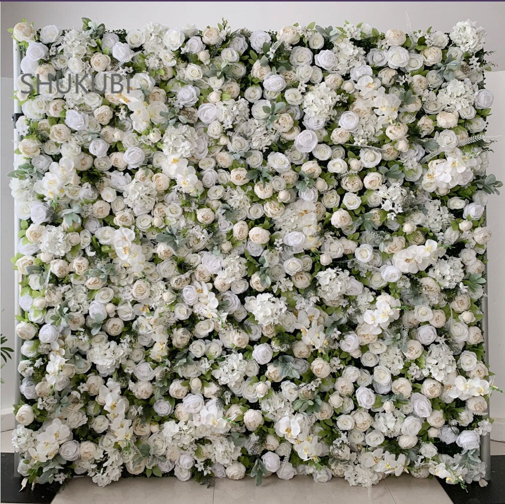 Peony Flower Wall For Wedding Arrangement Special Event Salon Photography Backdrop Fabric Rolling Up Curtain Fabric Cloth