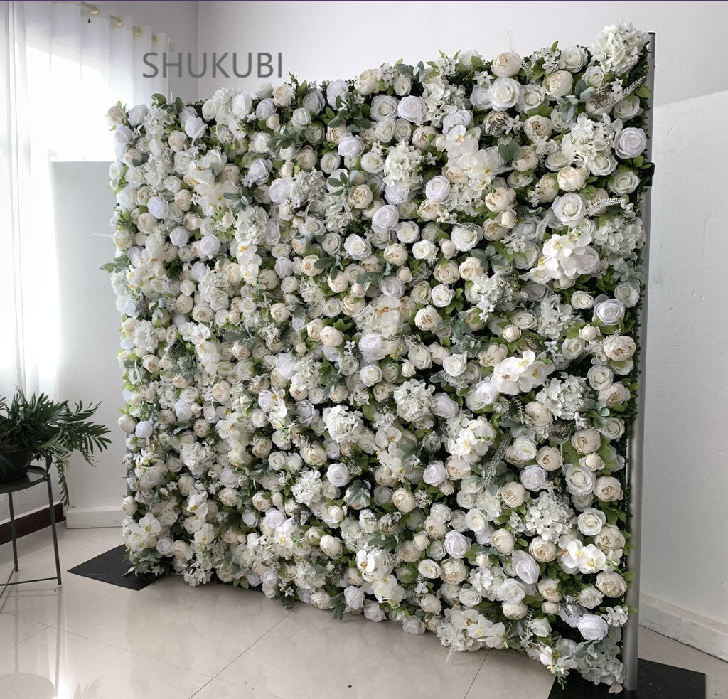 Peony Flower Wall For Wedding Arrangement Special Event Salon Photography Backdrop Fabric Rolling Up Curtain Fabric Cloth