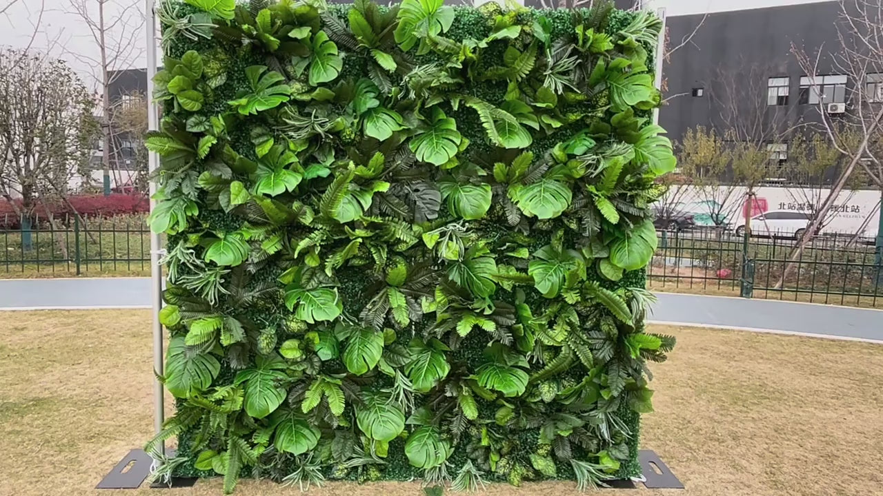Artificial Jungle Leaf Backdrop – Tropical Greenery Wall for Wedding, Party & Baby Shower Decor